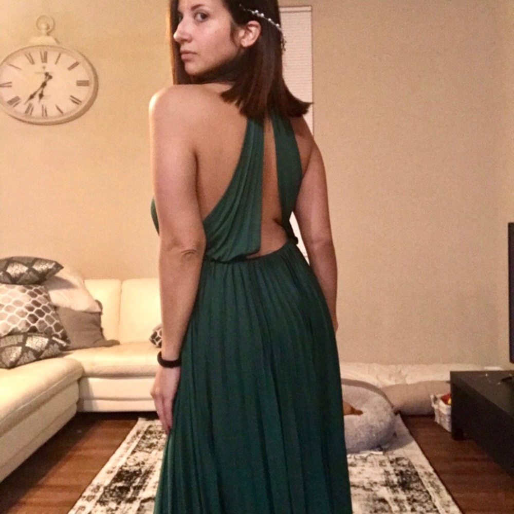 ASOS Halter Pleated Maxi Dress